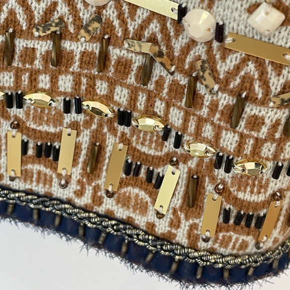 Gorgeous beaded sweater jacket “golden ochre” - Picture 5 of 8